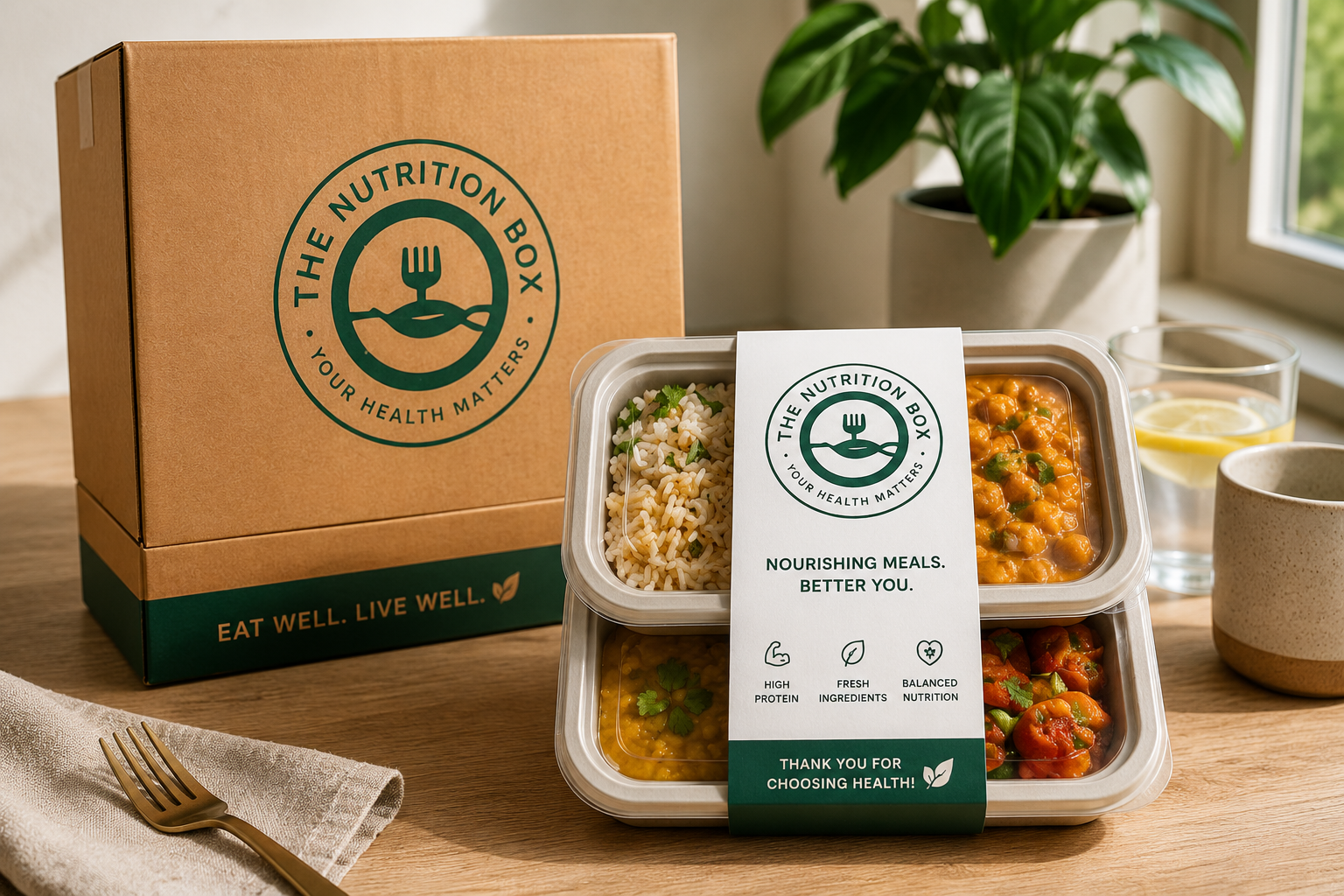 The Nutrition Box delivered with ready-to-heat meals